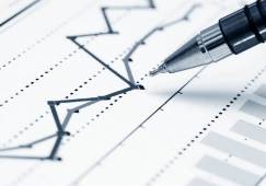 line graph growth decline chart