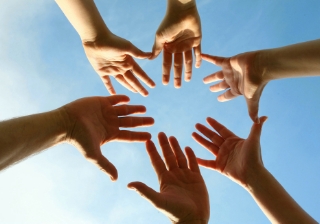 teamwork hands