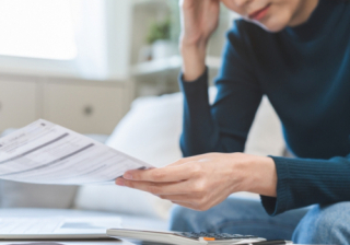 adult dealing with finances