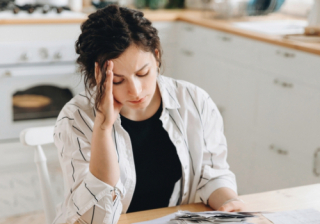 adult dealing with finances