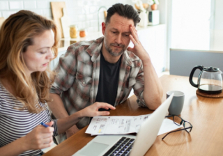 couple in financial shock 