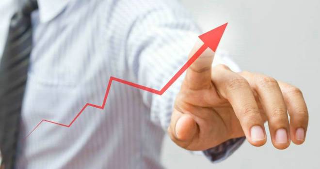 growth rise increase up