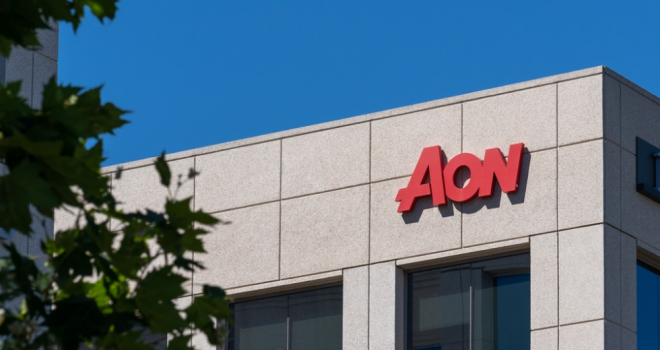 Aon logo on building