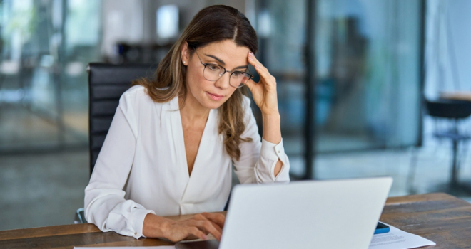 Middle aged woman in the workplace